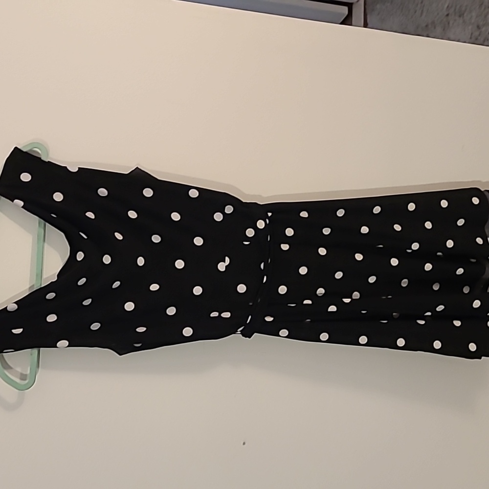 Ralph Lauren super cute polka dot dress with belt, 16w, a-line - Picture 6 of 11